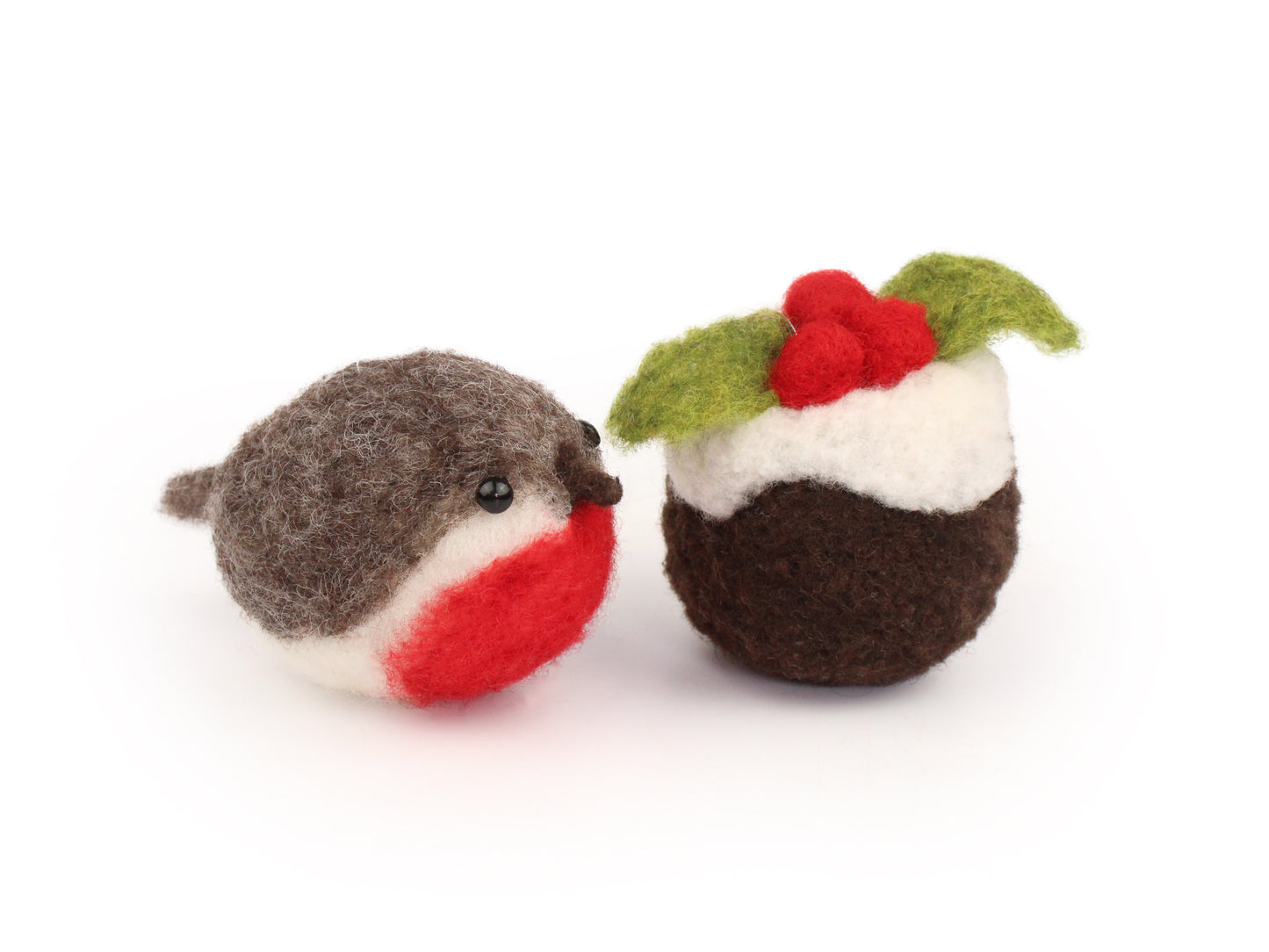 Christmas Pudding and Robin Bauble Pack - makes 6 tree decorations - The Makerss