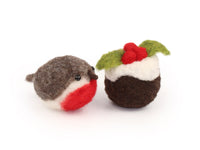 Christmas Pudding and Robin Bauble Pack - makes 6 tree decorations - The Makerss