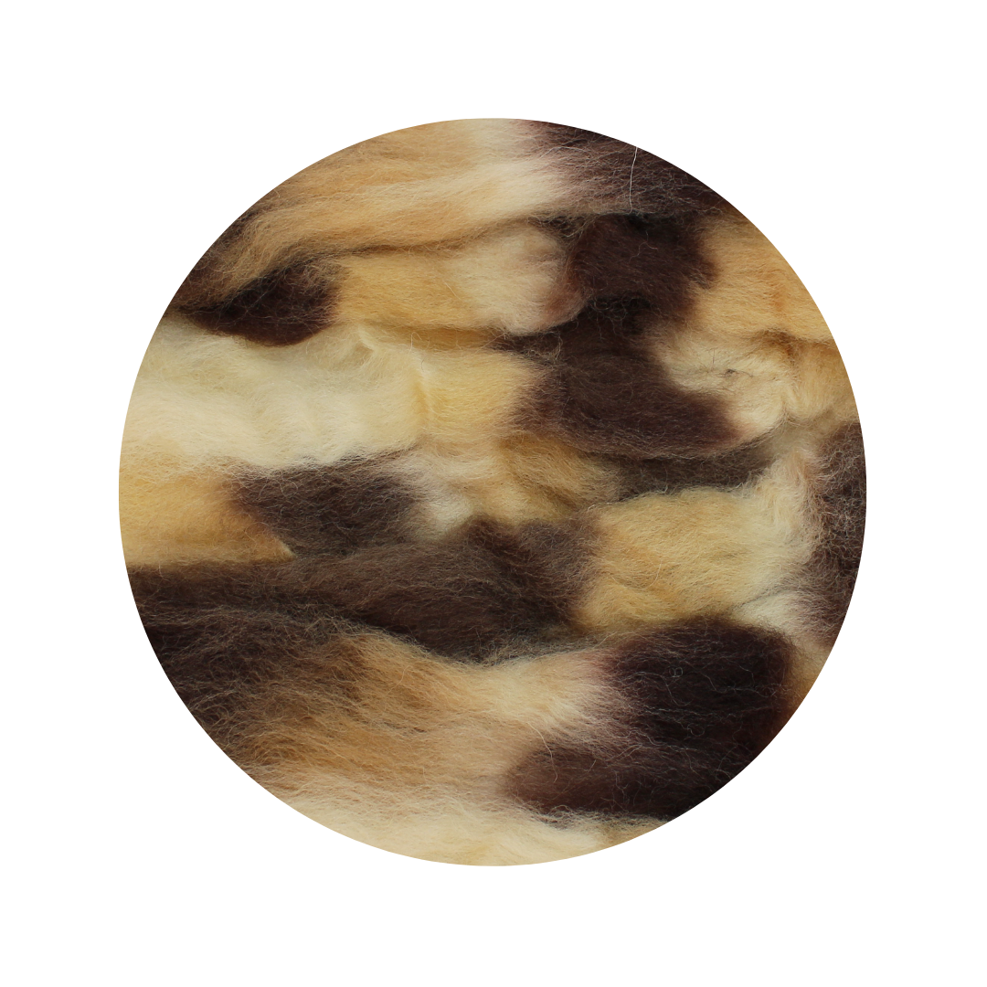 Coffee Dream - space dyed wool tops - various weights - The Makerss