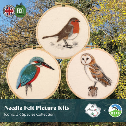 RSPB Robin Needle Felt Picture Kit - The Makerss
