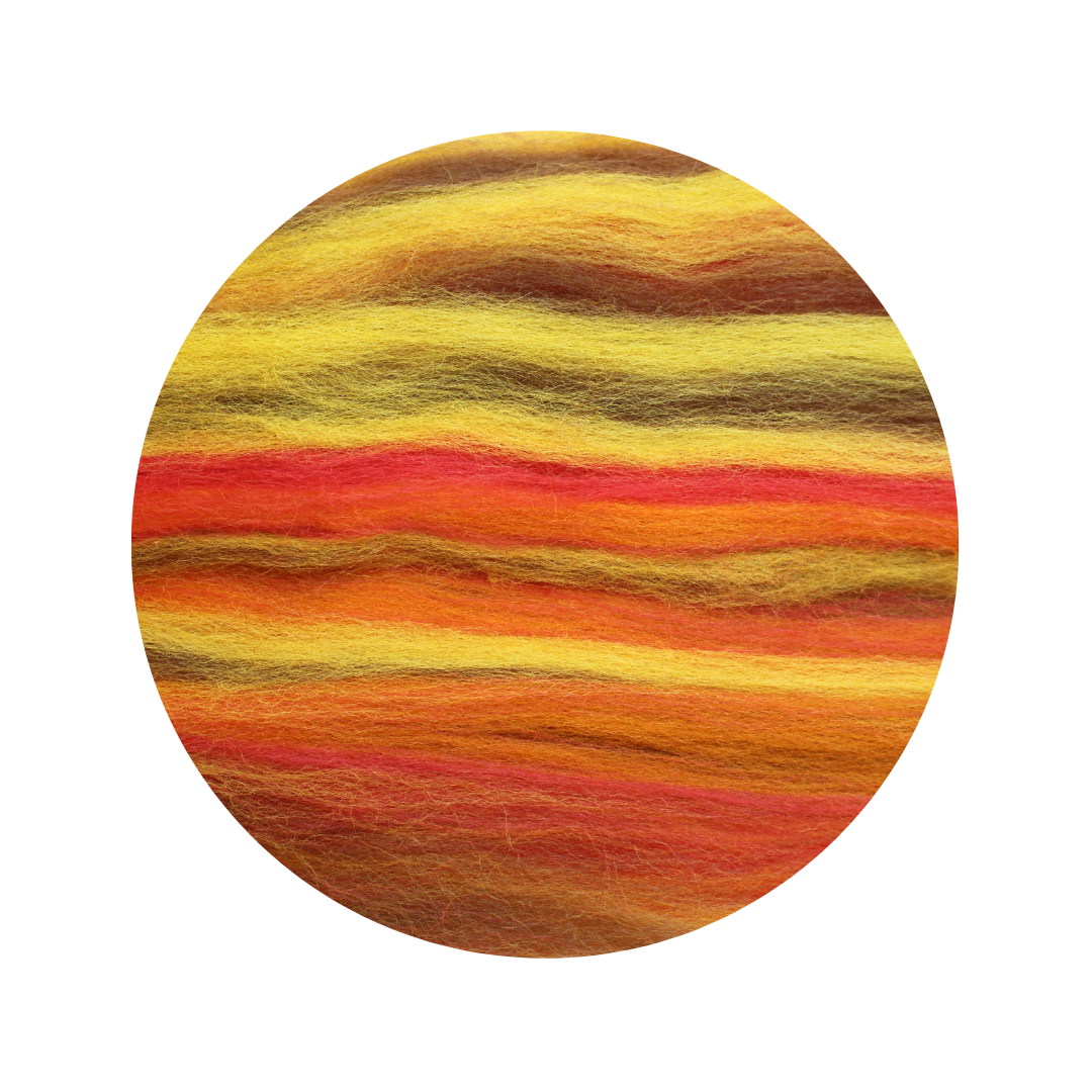 Copper Sky dyed Merino Wool Tops - The Makerss