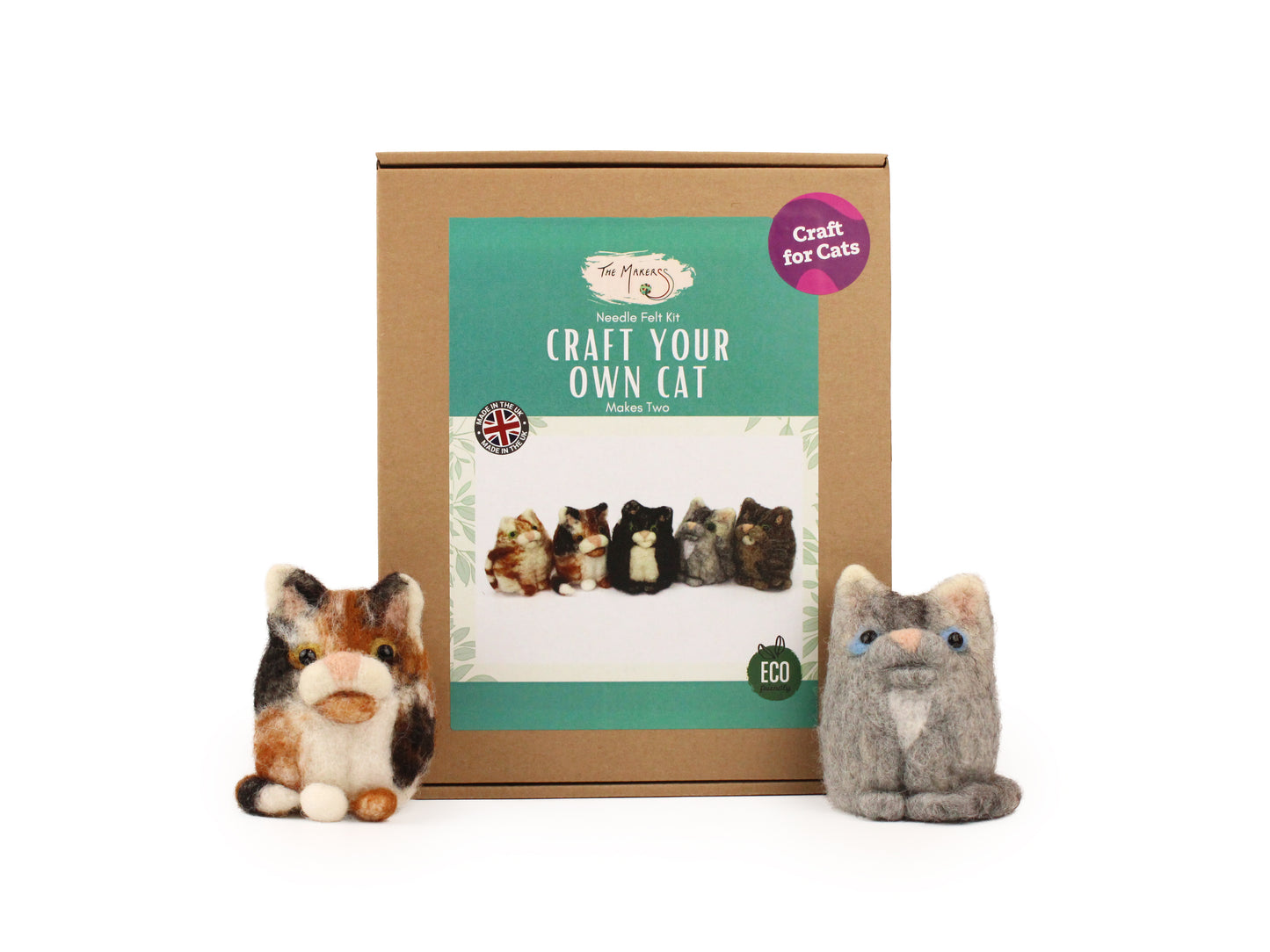 Craft Your Own Cat Needle Felt Kit - The Makerss