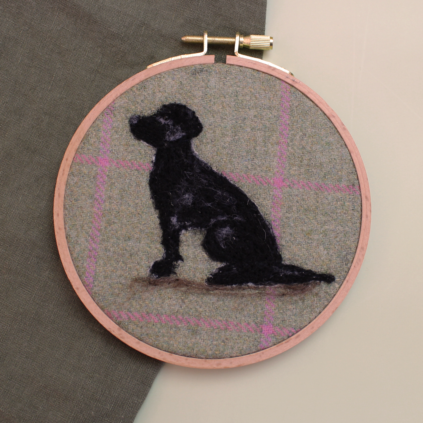 Dogs In Hoop Needle Felt Picture Kit - The Makerss