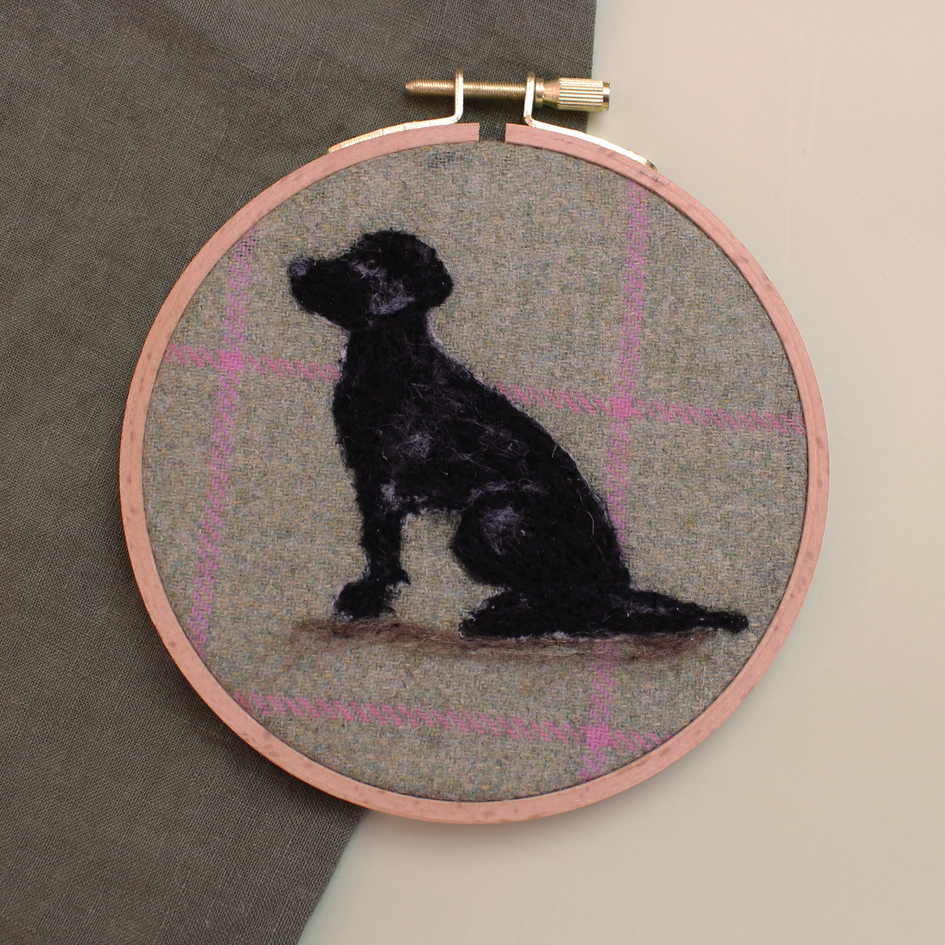 Dogs In Hoop Needle Felt Picture Kit - The Makerss