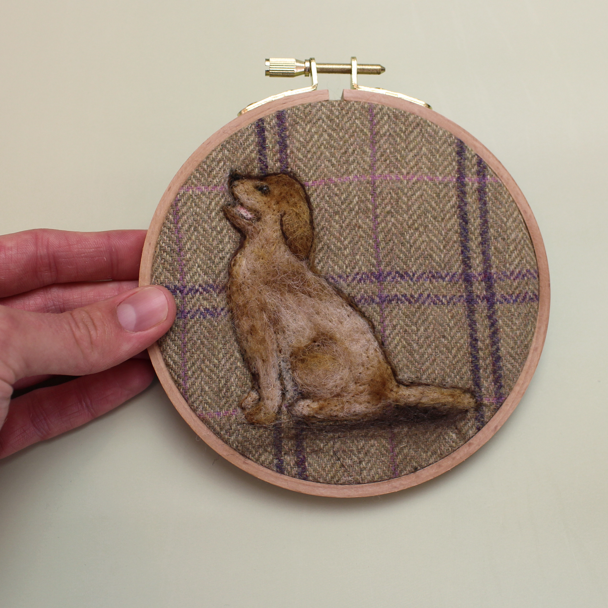 Dogs In Hoop Needle Felt Picture Kit - The Makerss