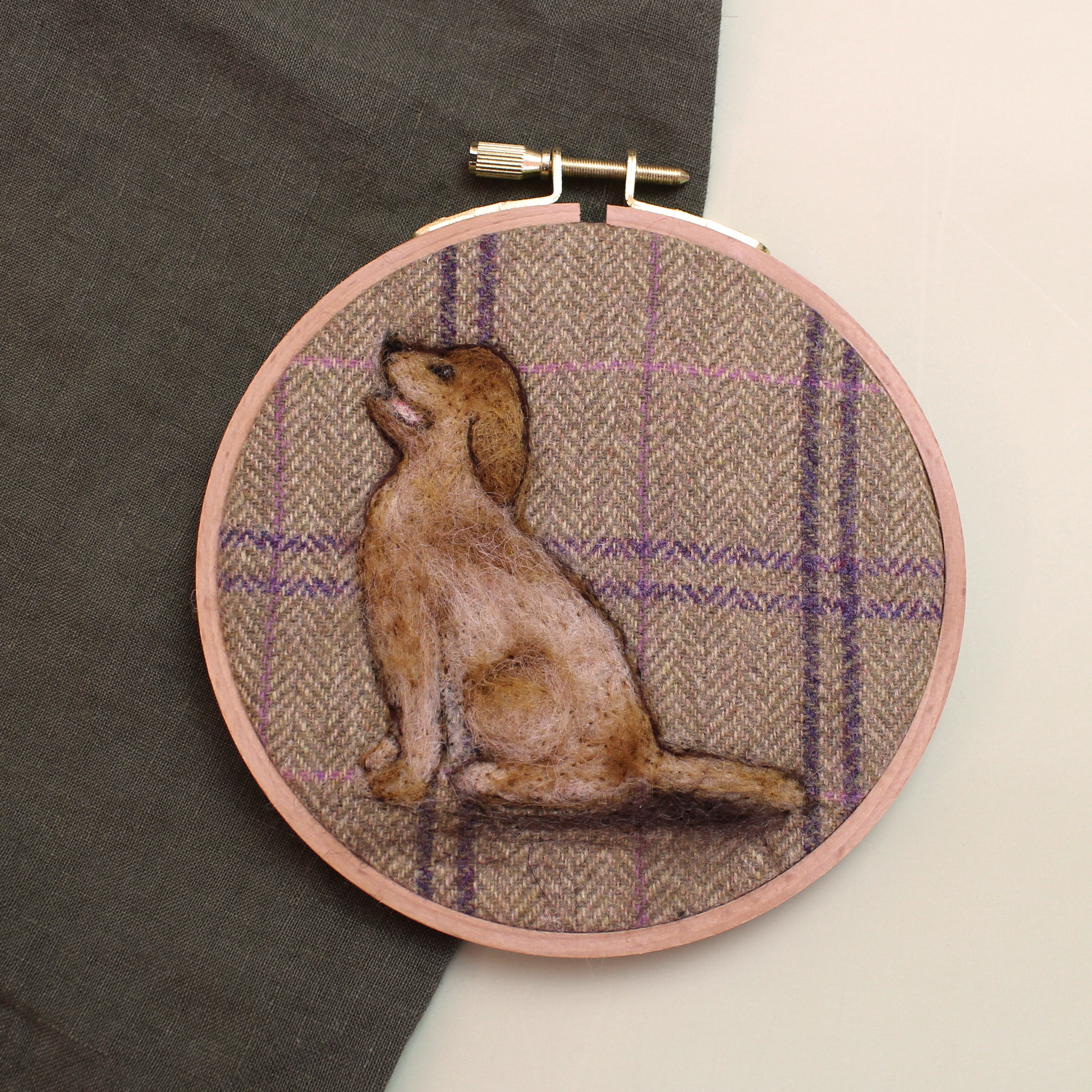 Dogs In Hoop Needle Felt Picture Kit - The Makerss