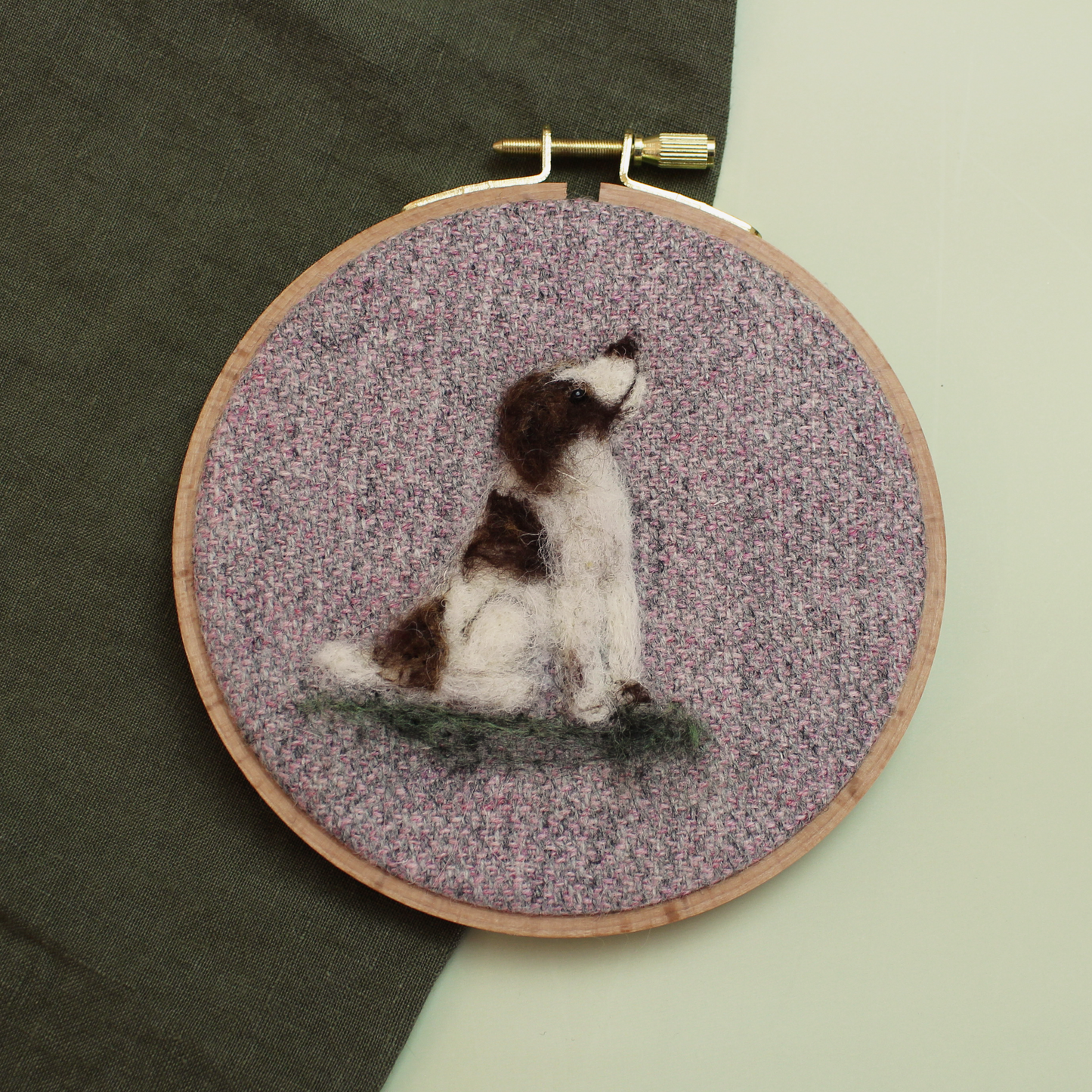 Dogs In Hoop Needle Felt Picture Kit - The Makerss
