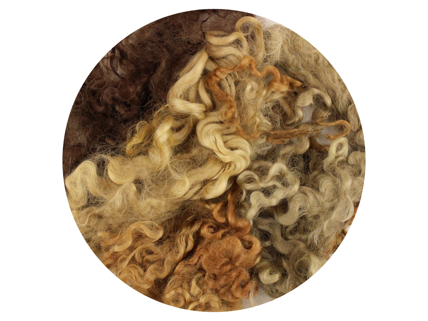 Wensleydale Curls - dyed brown mix 12g - The Makerss