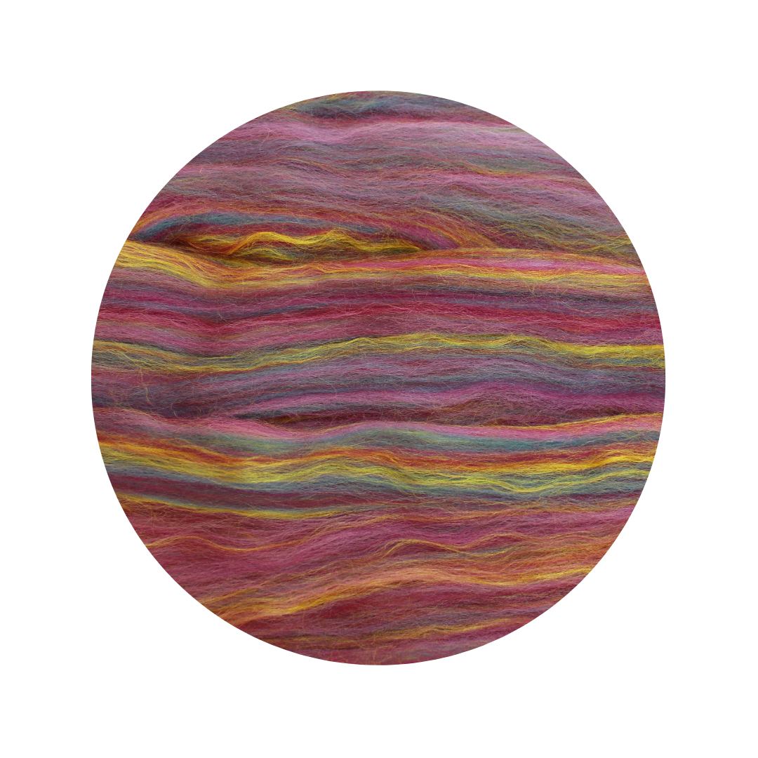 Fairy Mix dyed Merino Wool Tops - The Makerss