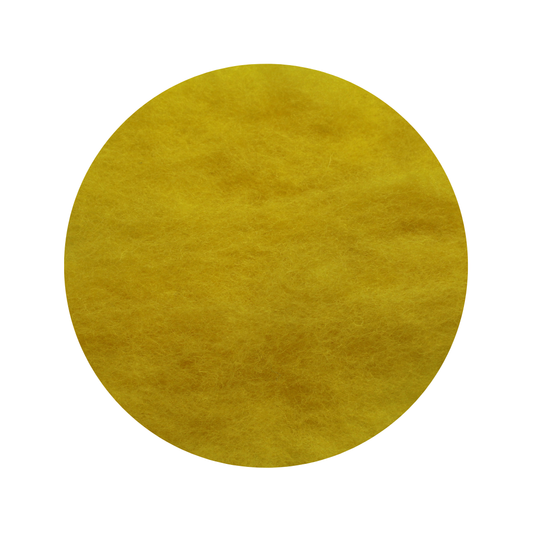 Golden Yellow - dyed New Zealand Merino carded wool batts - various weights