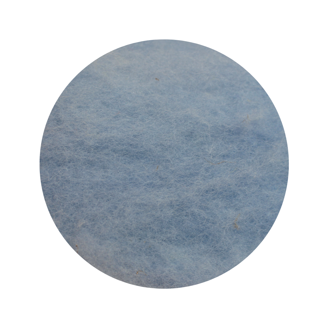 Candy Floss Blue - dyed New Zealand carded wool batts - various weights - The Makerss