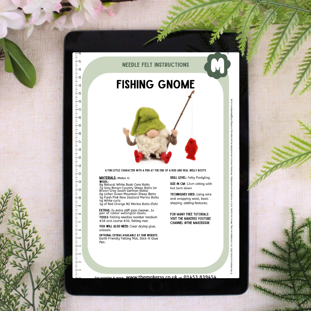 Fishing Gnome Small Needle Felt Kit - The Makerss