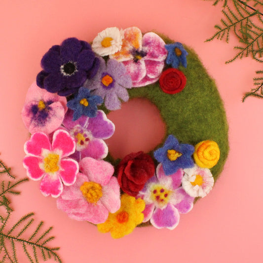 Needle Felted Flower Wreath Workshop with Steffi Stern Saturday 10th May 2025 - The Makerss