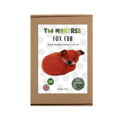Fox Cub Small Needle Felt Kit - The Makerss
