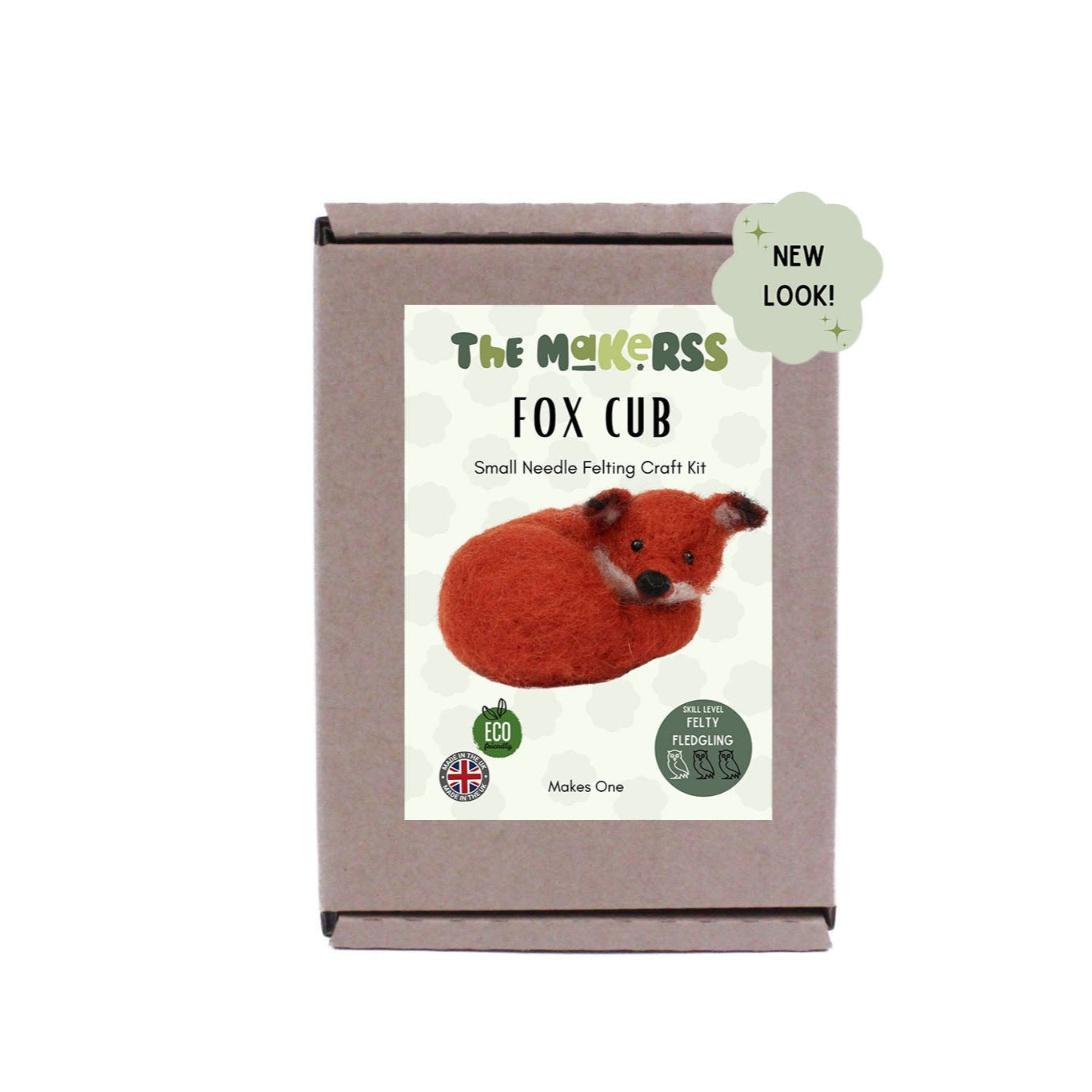 Fox Cub Small Needle Felt Kit - The Makerss