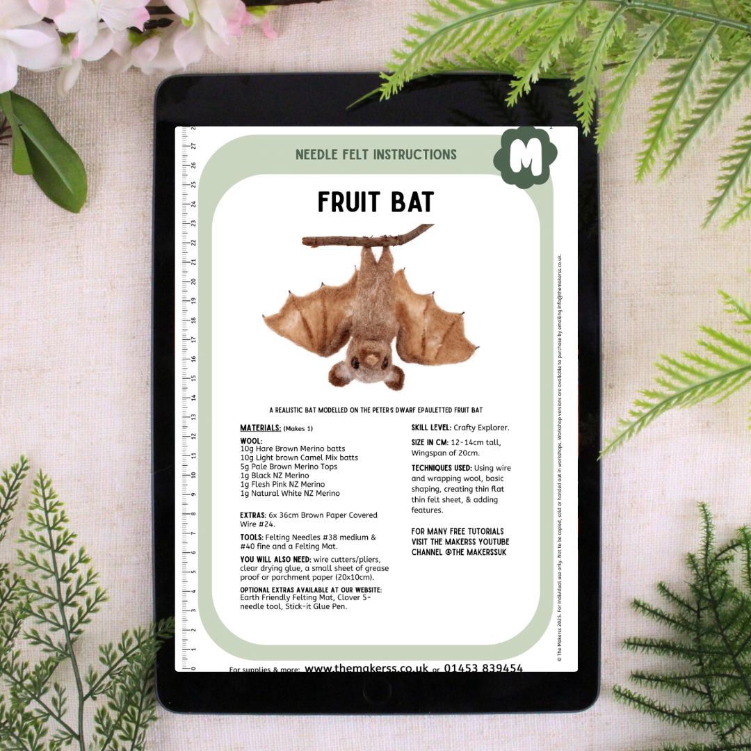 Fruit Bat Needle Felt Pack - The Makerss