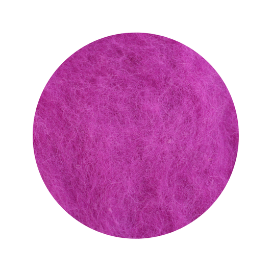 Fuchsia Pink - dyed Alp Sheep Wool Batts - various weights