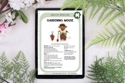 Gardening Mouse Small Needle Felt Kit - The Makerss
