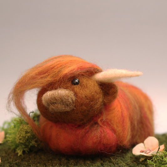 Ginger Highland Cow Small Needle Felt Kit