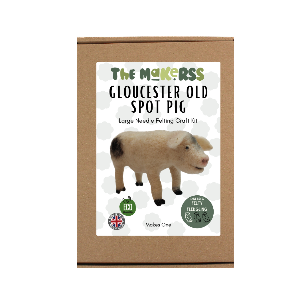 Gloucester Old Spot Pig Needle Felt Kit - The Makerss