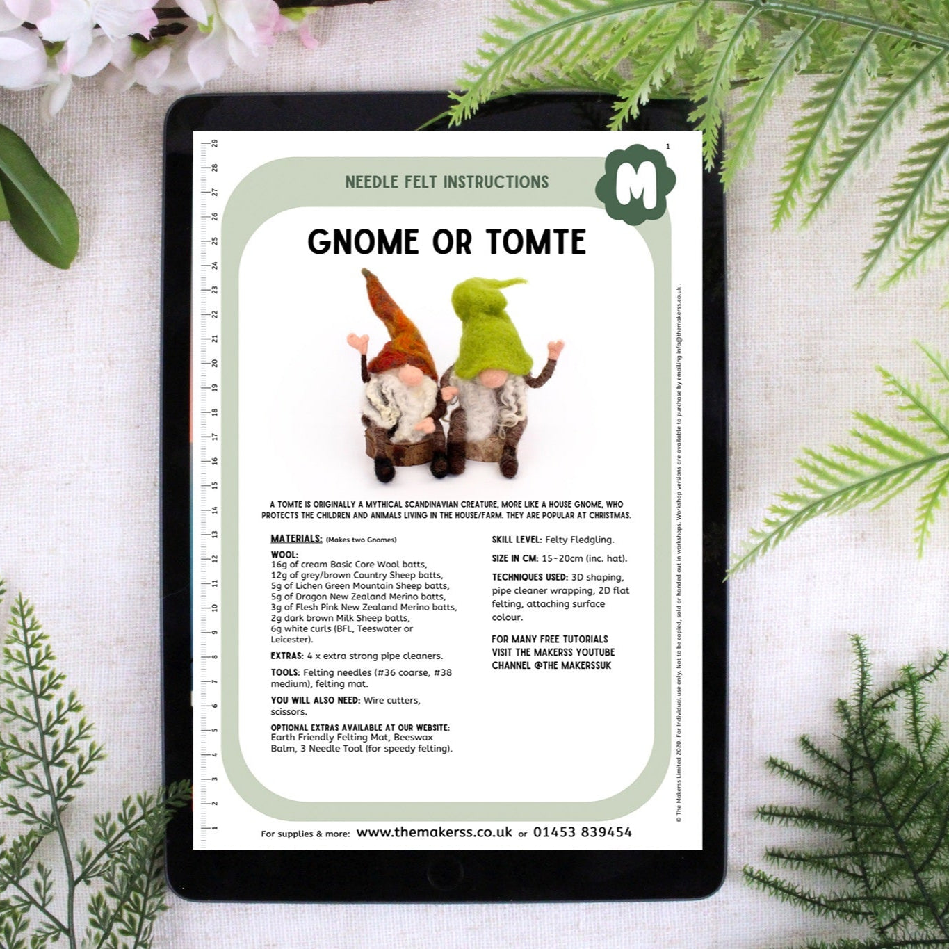 Gnome or Tomte Needle Felt Kit - The Makerss
