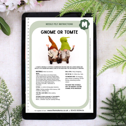 Gnome or Tomte Needle Felt Kit - The Makerss