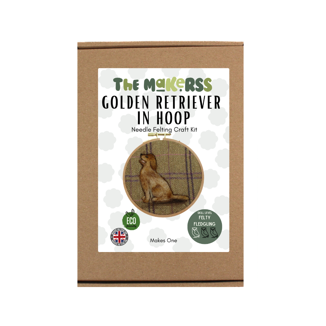 Dogs In Hoop Needle Felt Picture Kit - The Makerss
