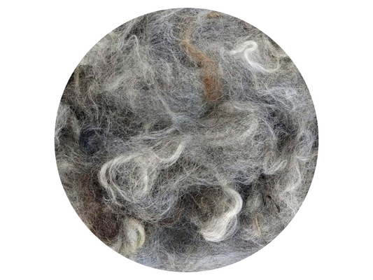 Gotland Curls handwashed - natural white and grey 12g