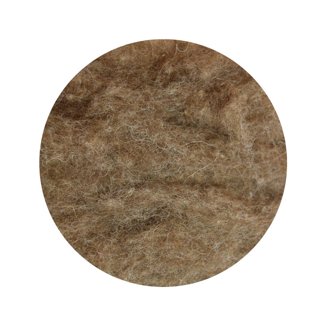 Hare Brown Merino - natural tan brown carded wool batts - various weights - The Makerss
