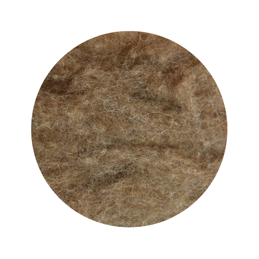 Hare Brown Merino - natural tan brown carded wool batts - various weights - The Makerss