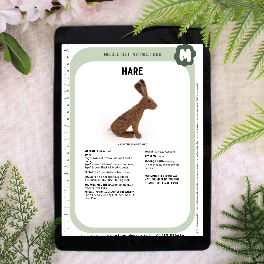 Hare Needle Needle Felt Kit - The Makerss