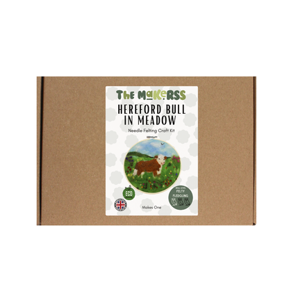 Hereford Bull Needle Felt Kit - The Makerss