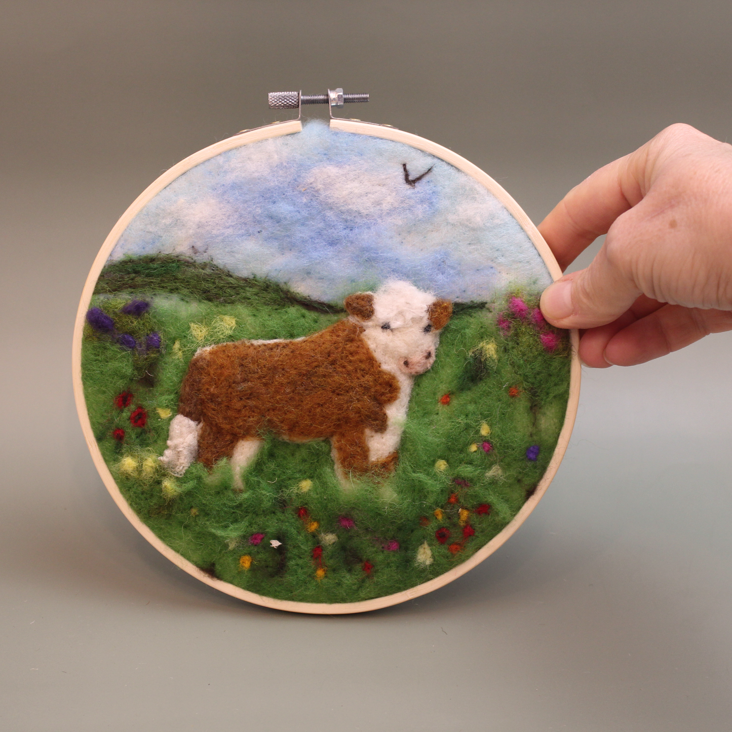 Hereford Bull Needle Felt Kit - The Makerss