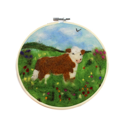 Hereford Bull Needle Felt Kit - The Makerss