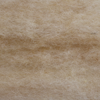 Honey natural yellow beige carded New Zealand wool slivers - various weights - The Makerss