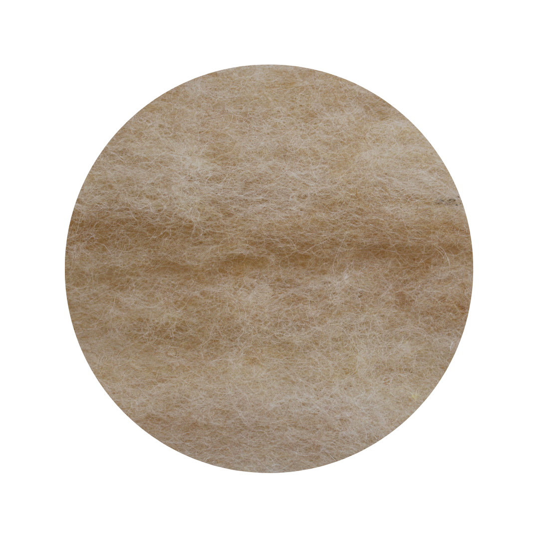 Honey natural yellow beige carded New Zealand wool slivers - various weights - The Makerss