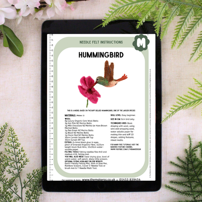 Hummingbird Needle Felt Kit - The Makerss