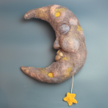 Lullaby Moon Zoom Needle Felt Workshop all day Sat 3rd Oct