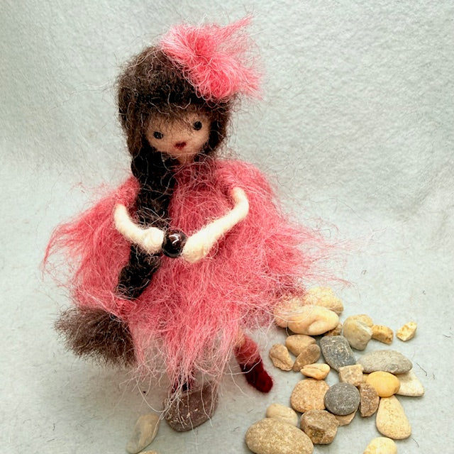 January Birthstone Garnet Fairy Needle Felt Kit