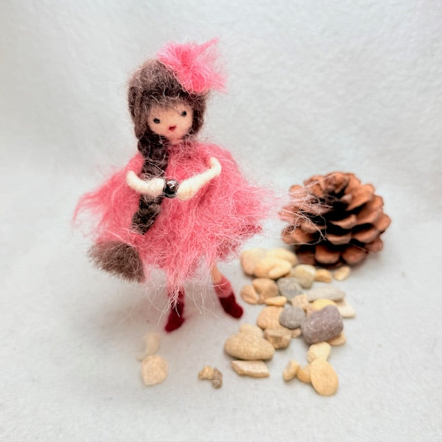 January Birthstone Garnet Fairy Needle Felt Kit