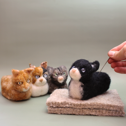Realistic Cat Loaf Needle Felt Small Kit - makes 1 - The Makerss