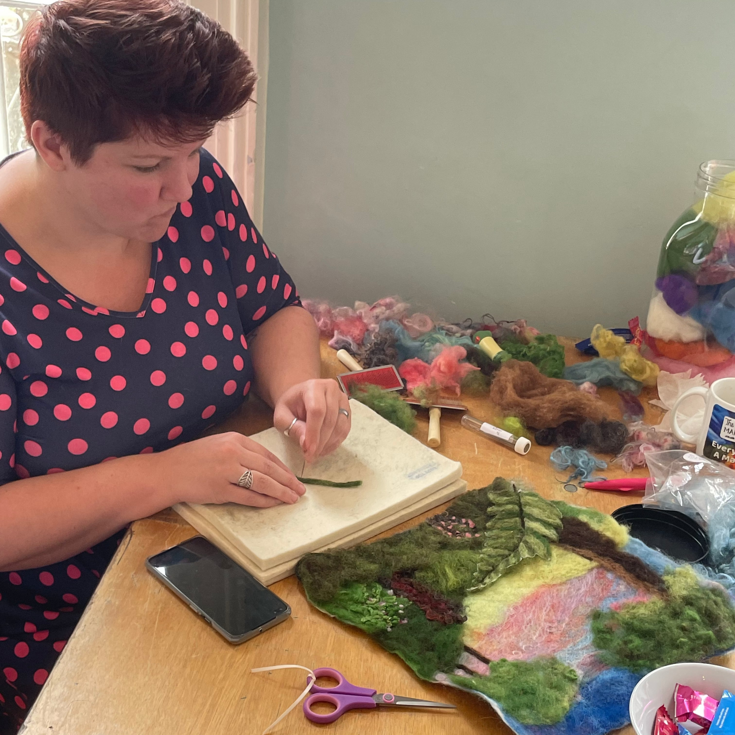 2026 Summer Needle Felting Retreat workshop - 10-12 July - Landscapes and Animal Portraits