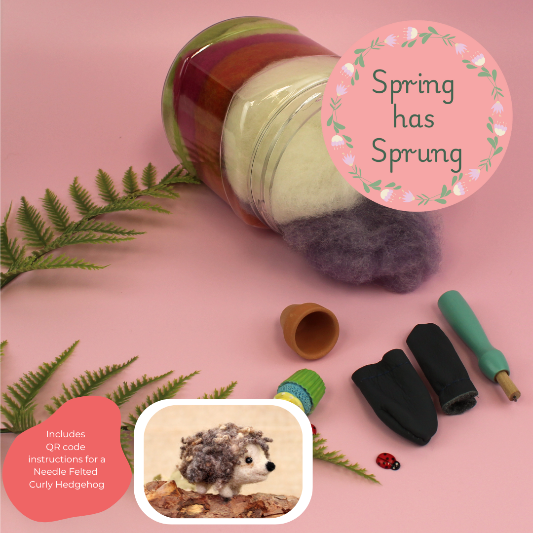 Set Of 3 Wool Mix in Sweetie Jar with instructions, tools and accessories - Limited Edition - The Makerss