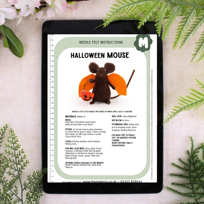 Halloween Mouse Small Needle Felt Kit - Limited Edition