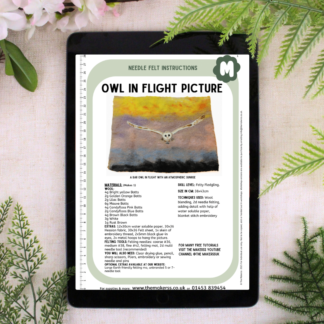 Owl in Flight Landscape Picture Kit - The Makerss