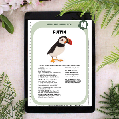 Puffin Needle Felt Pack - The Makerss