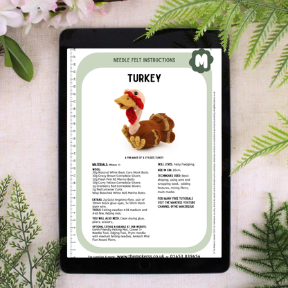 Large Turkey Needle Felt Pack - The Makerss