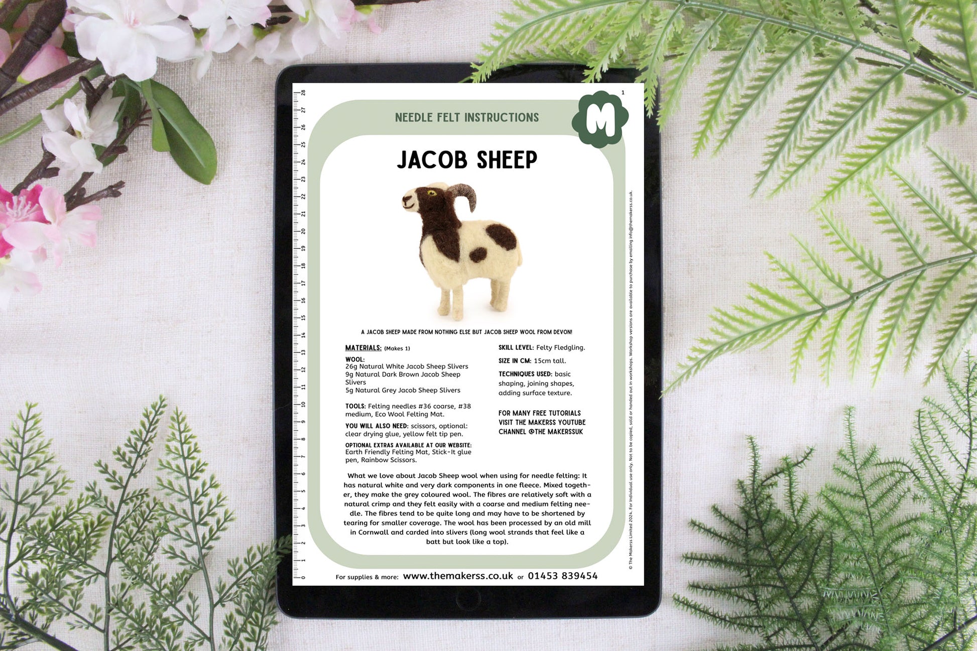 Jacob Sheep British Wool Small Kit - The Makerss