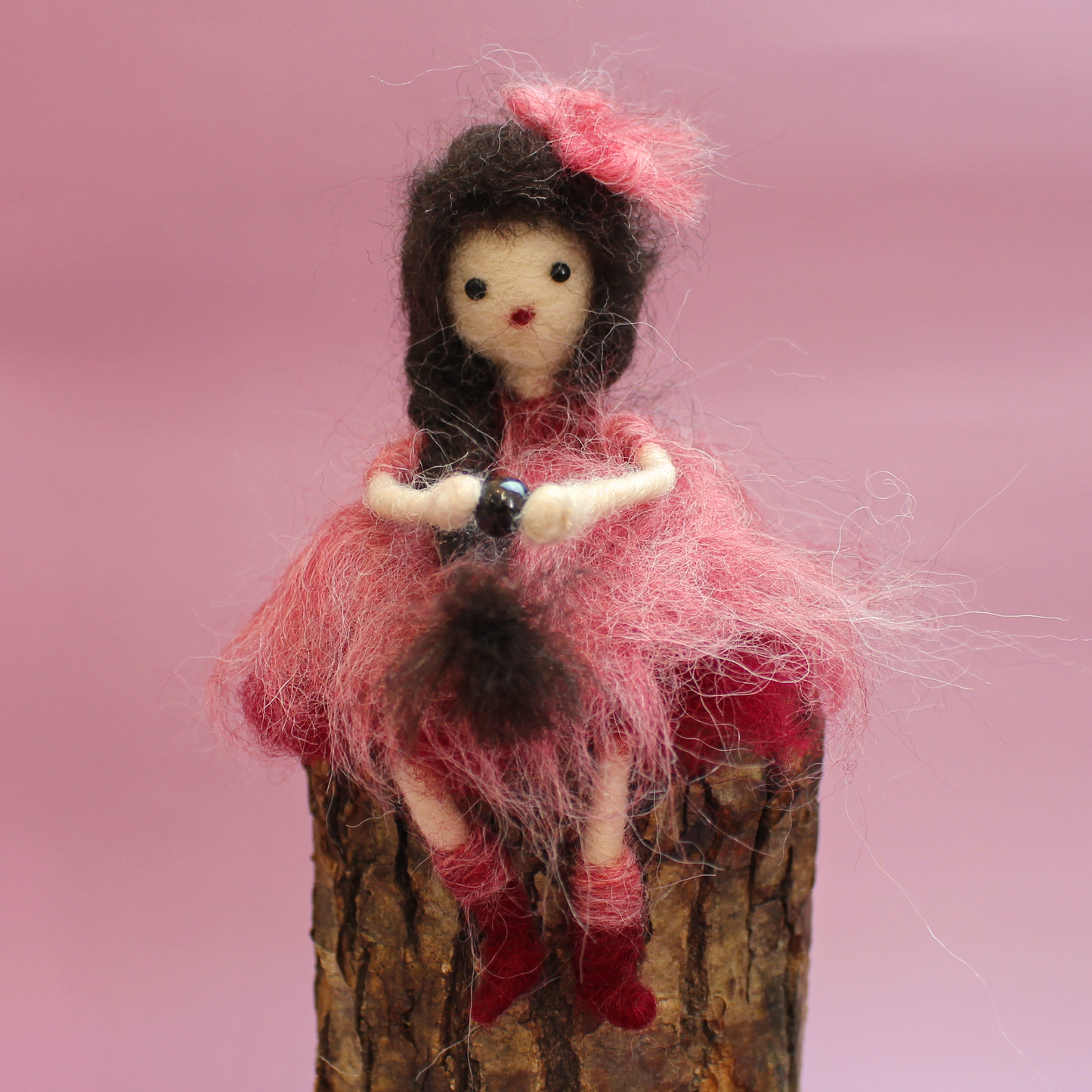 January Birthstone Garnet Fairy Needle Felt Kit