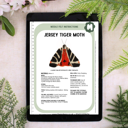 Jersey Tiger Moth Small Needle Felt Kit - The Makerss